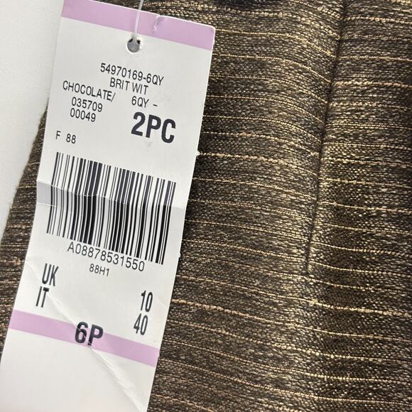 Kasper Petite Womens Corpcore Career Pin Striped 2 Pc Skirt Suit Size 6P Wedding - Picture 14 of 14